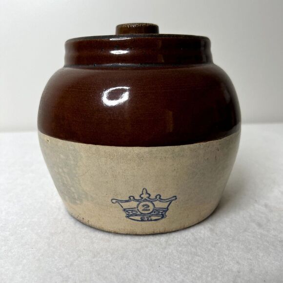 Antique 1920s Robbins Ransbottom Stoneware Bean Pot Crock - Picture 6 of 8